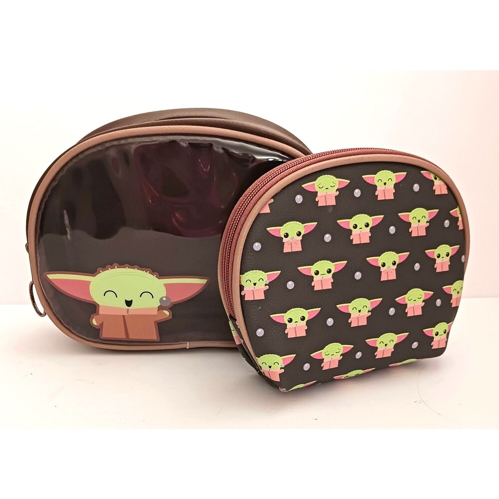 Loungefly Star Wars Madalorian Grogu The Child 2 Piece Cosmetic Bag Set